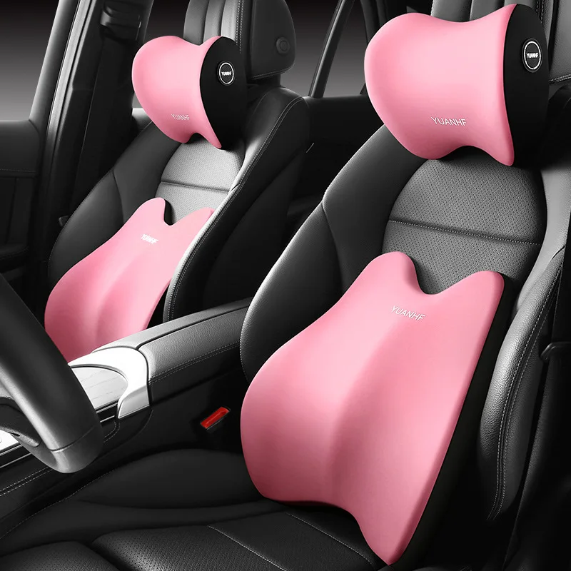 Car Pillow Memory Foam Neck Pillow Cervical Lumbar Support Car Headrest Back Pad Back Pillow Office Car Interior Accessories
