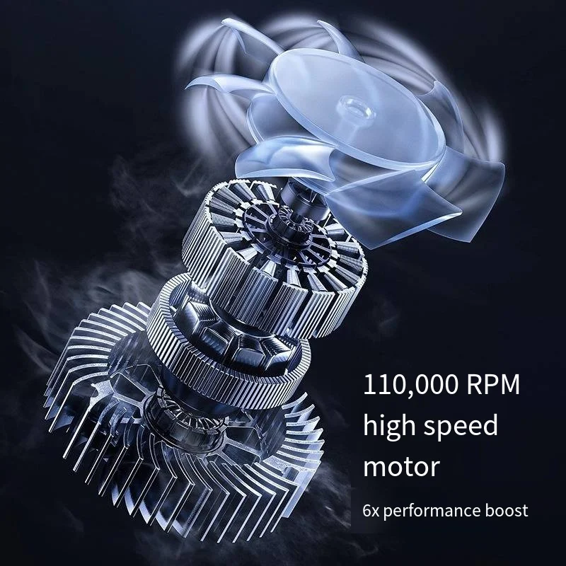 High-Speed Electric Hair Dryer High Power Negative Ion Non-Injury Leafless Hollow Blower Professional Hair Salon Home Plastic