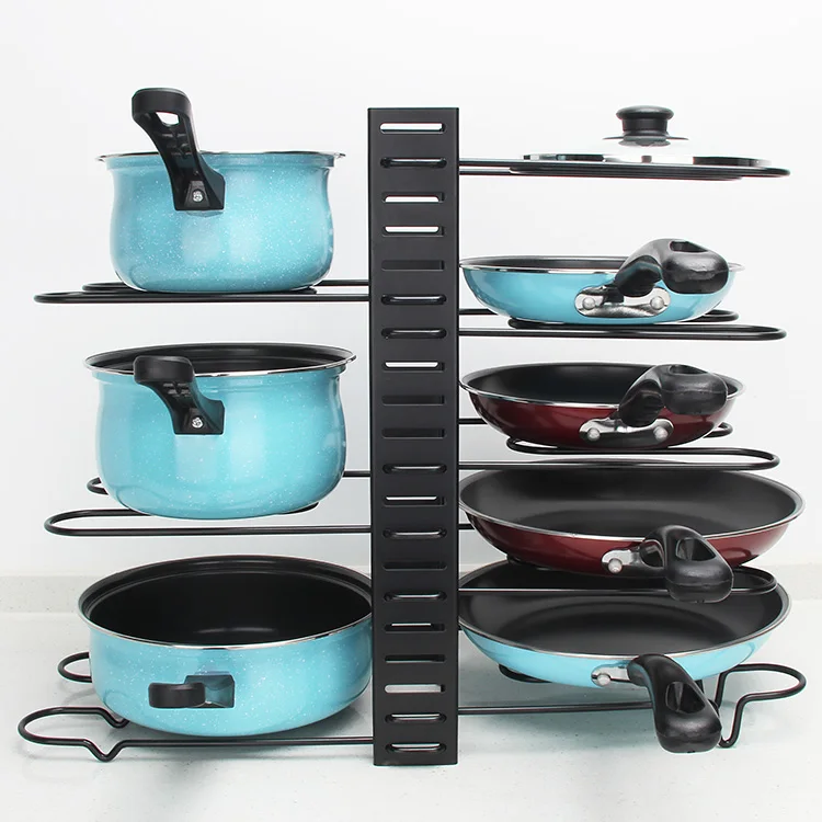 Домашний Портативный Регулируемый Кухонный Органайзер поддона стеллаж для выставки товаров