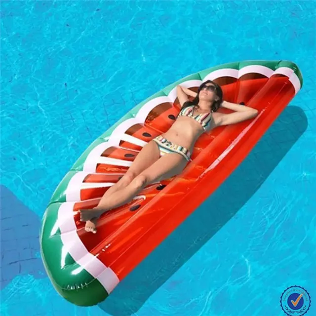 
Cheap watermelon inflatable float bed row inflatable swimming pool water park floating air mattress 