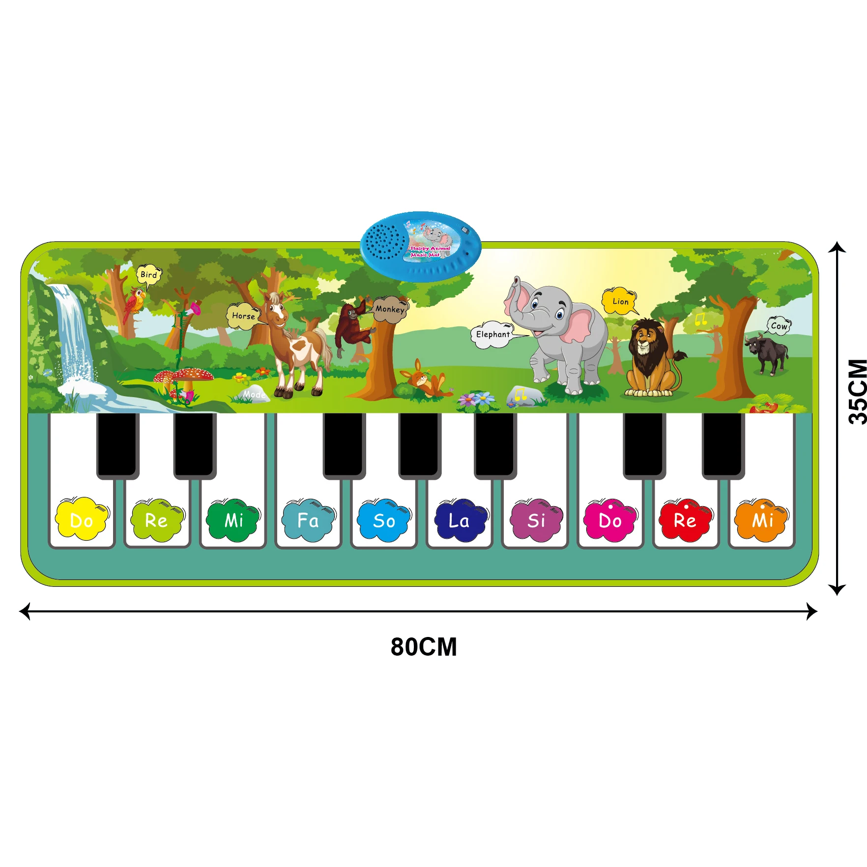 2 in 1 80*35cm musical instrument floor jazz drum animal sound 10 key music kids dancing piano dance mat