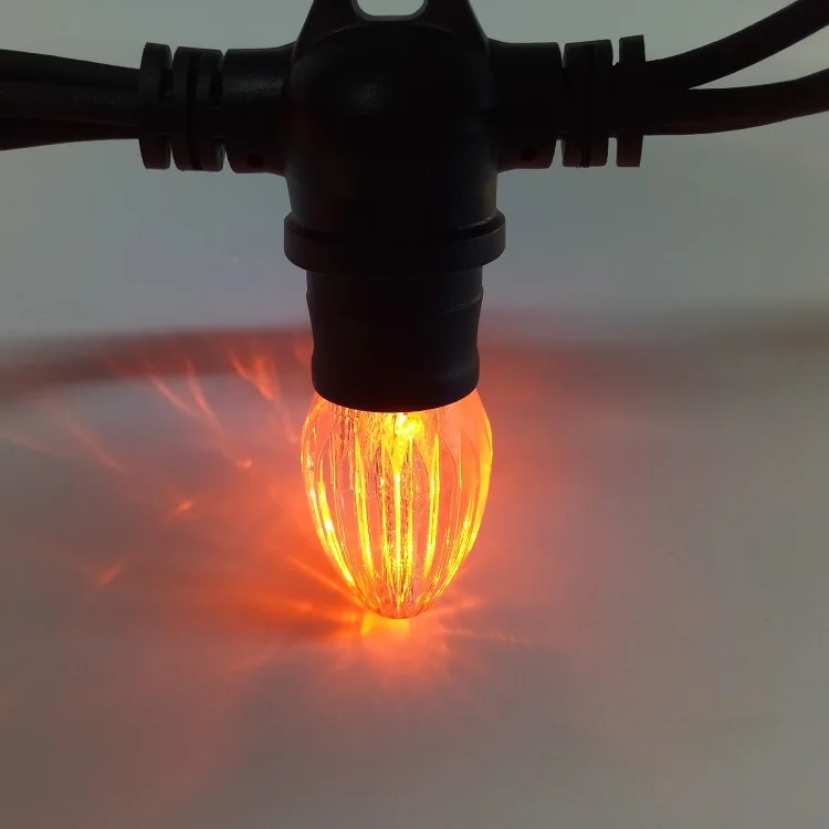 New Style E14 C7 C9 Outdoor Decorations Led Lamp E14 Led Candle Light 14v 24v Plastic 15 Clear DIP 75 80 E 14 Plastic Led Bulb