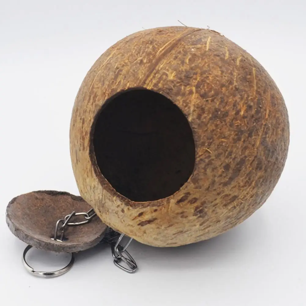 Aquarium Fish Tank Parrot Cage Natural Coconut Shell Bird