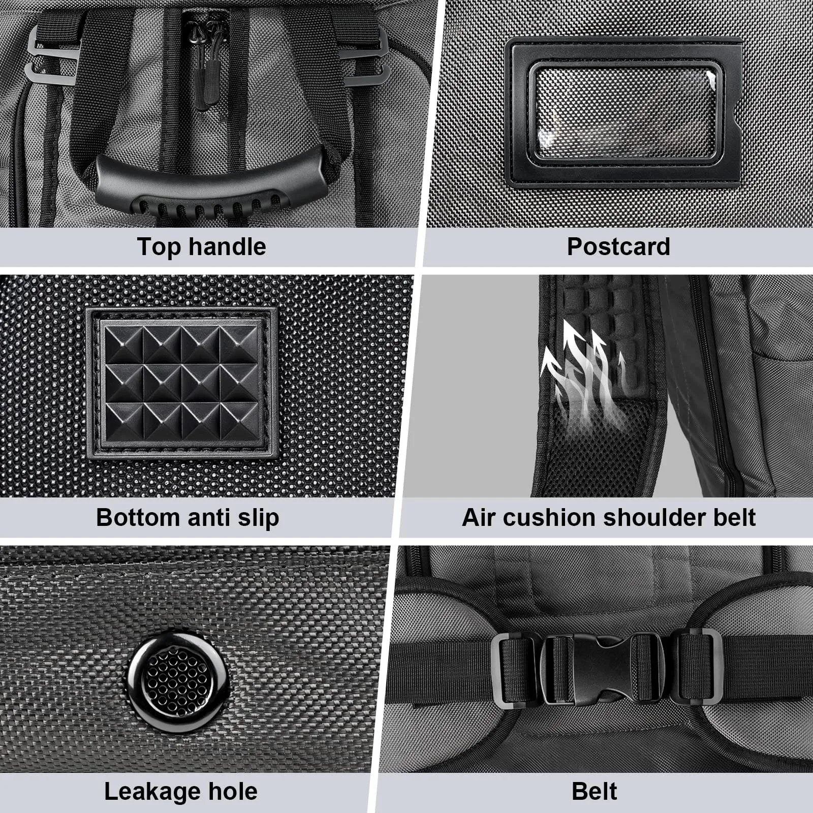 Waterproof Durable Ski Equipment Air Travel Adjustable Length Double Padded Rolling Wheels Ski Bag