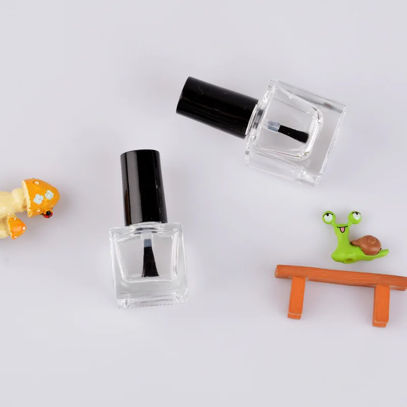 Nail Art Supplies Square Glass Empty Bottle 8ml 10ml Nail Polish Empty Glass Bottle
