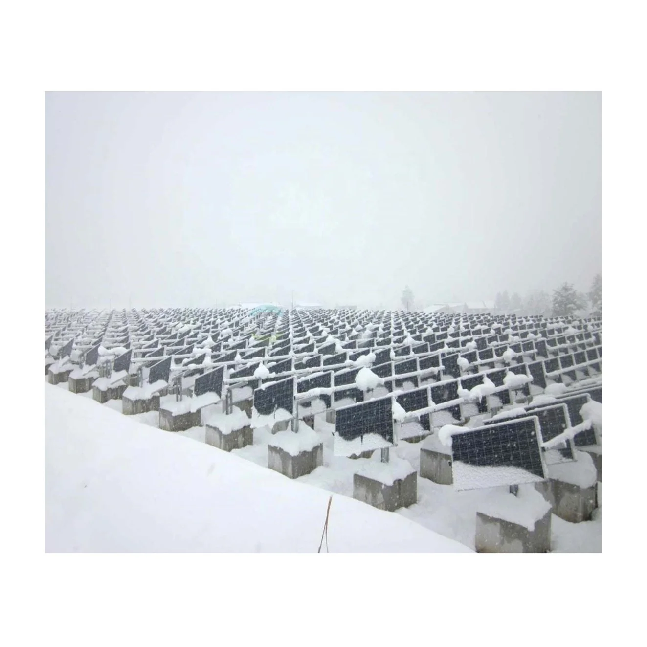PV Mounting Rail Solar Construction Ground/Flat Roof System for Winter Galvanized Solar Panel Mounting