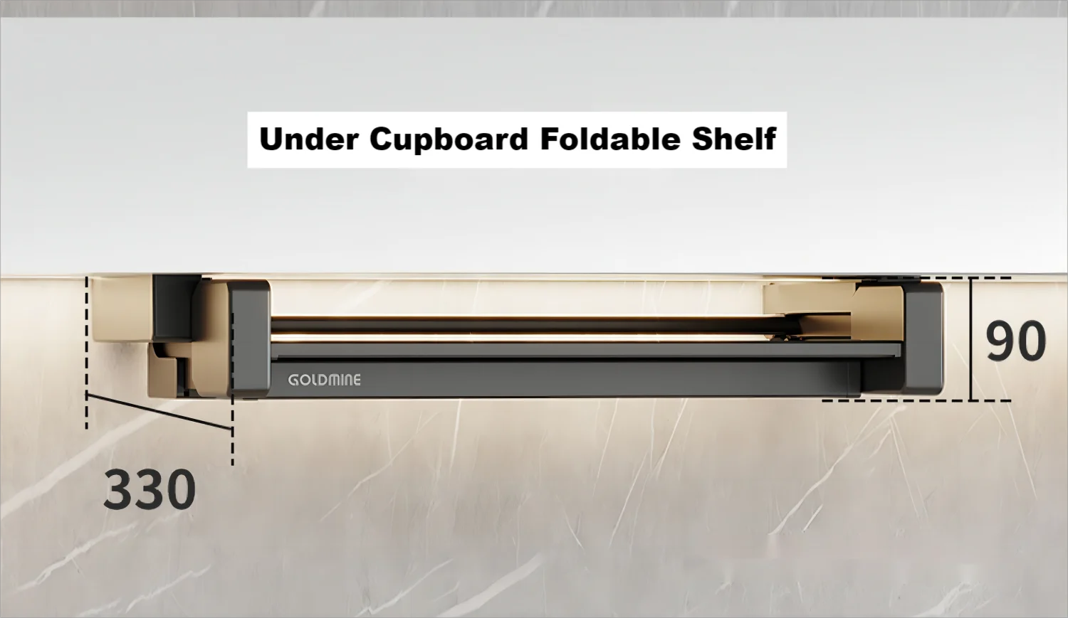 Goldmine kitchen cabinet pull-down folding dish storage rack lifting wall cabinet storage seasoning pull basket