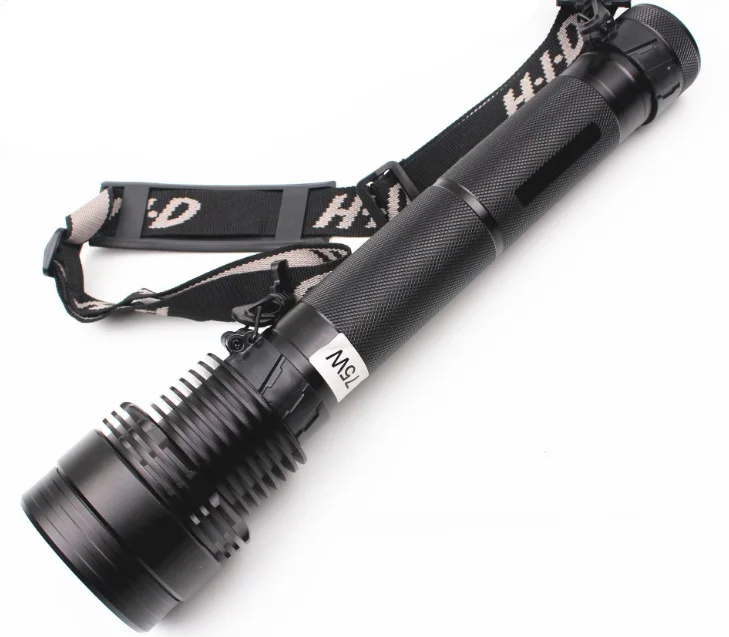 aluminum case rechargeable 7500 lumen xenon flashlight 85w hid flashlight