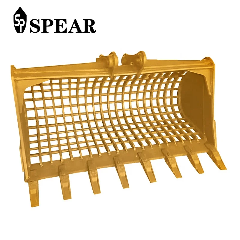 New Customization Heavy Duty Skeleton Bucket Excavator Parts Rotating Screening Bucket Excavator Screening Bucket