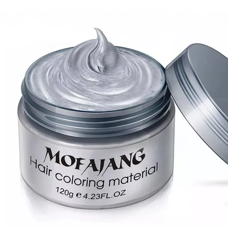 MOFAJANG 9 Colors Private Label Hair Styling Pomade Material Temporary Disposable Mud Hair Color Wax
