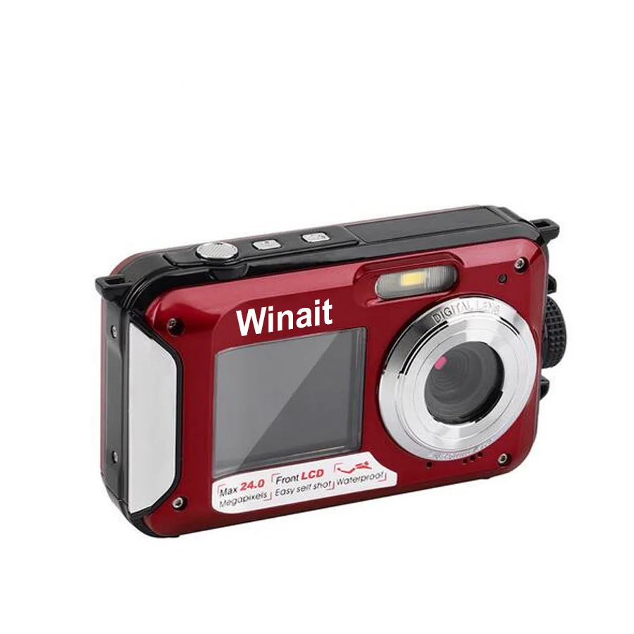 Winait Max 48 Mega Pixels Super 2.7K Digital Video Camera With Dual Display Waterproof Camera