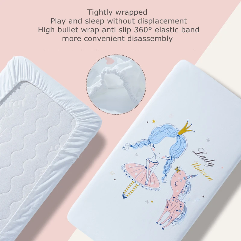 Manufacturers Selling Wholesale Customization Baby Bed Printed Sheet Set Cotton Mattress