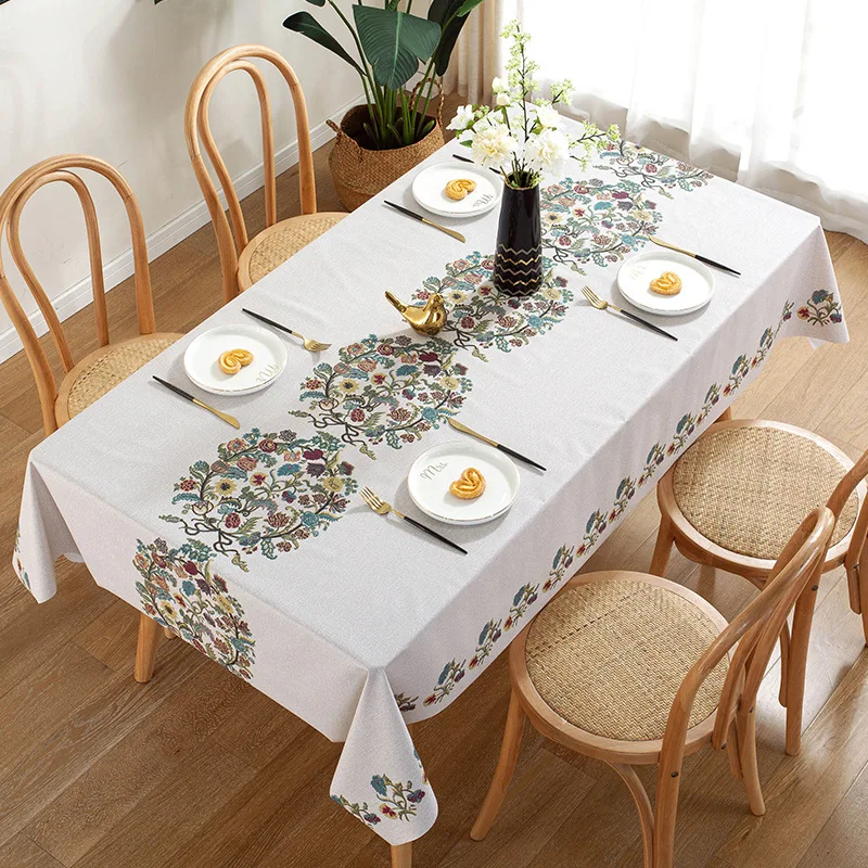 PVC waterproof oil proof and washing rectangular wear-resistant and non-slip table tablecloth