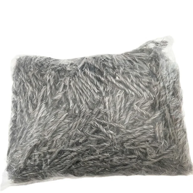 500Mpa 38mm 54mm Length Grey Color Braided PP Twist Fiber Polymer Reinforcements Concrete Fibers