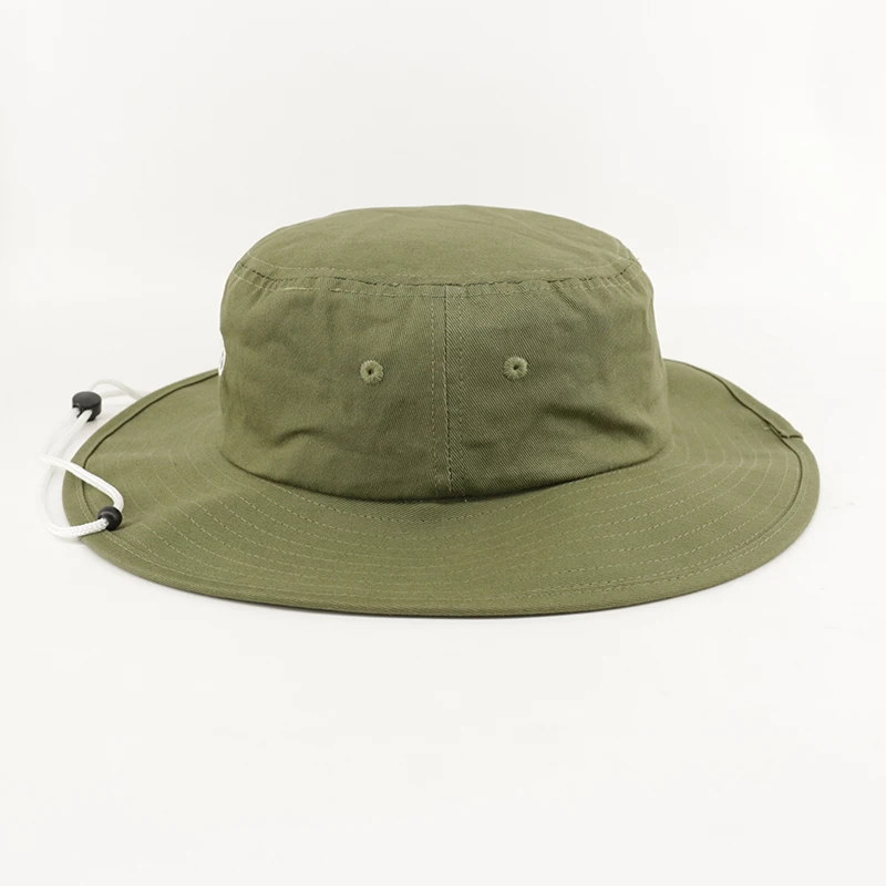 Customized Embroidery Logo Foldable Fisherman Safari Bucket Hats with String