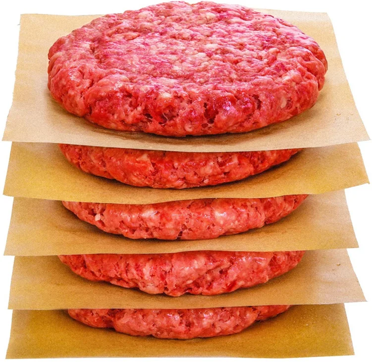 Hot Selling 11cm Non-Stick Greaseproof Burger Paper Waterproof Silicone Baking Paper for Bread Patty Food Grade Silicon Paper