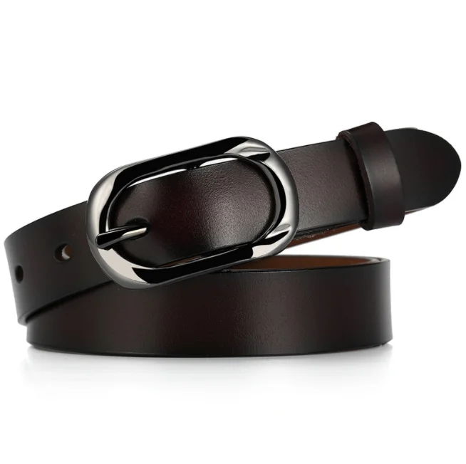 New cowhide pin buckle genuine leather belt casual fashion fine section factory wholesale fashion belt