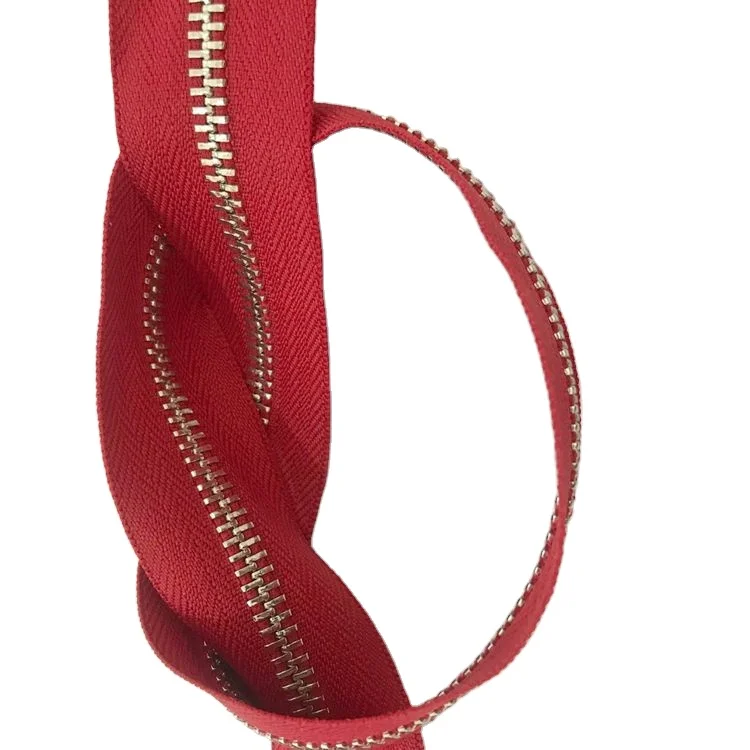 Nylon zipper 5# brass  zipper open end  for garments handbags inner zipper of travel bag luggage