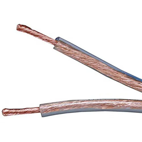 Audio Speaker Wire & Cable - Pure Copper OFC - 16 AWG Gauge - For HiFi Speaker and Systems - Transparent, 100m/ Roll