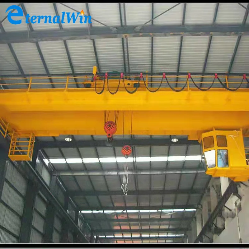 Lh winch trolley double girders overhead crane with electromagnetic chuck 25ton 30ton price