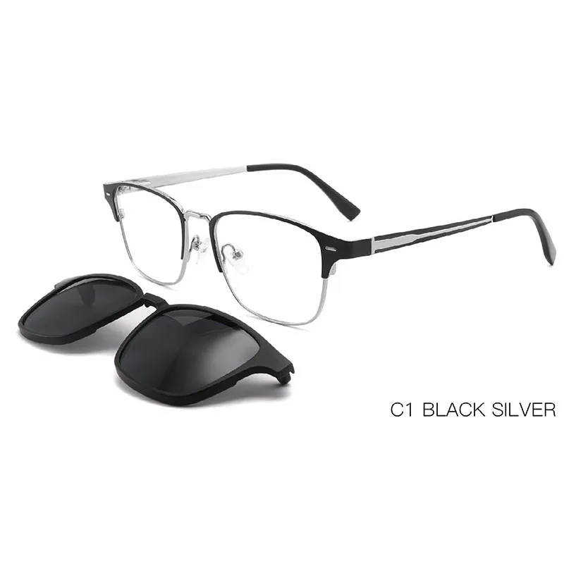 Hot selling Polarized lens Optical Frame Metal Magnetic Clip On Eyewear glasses