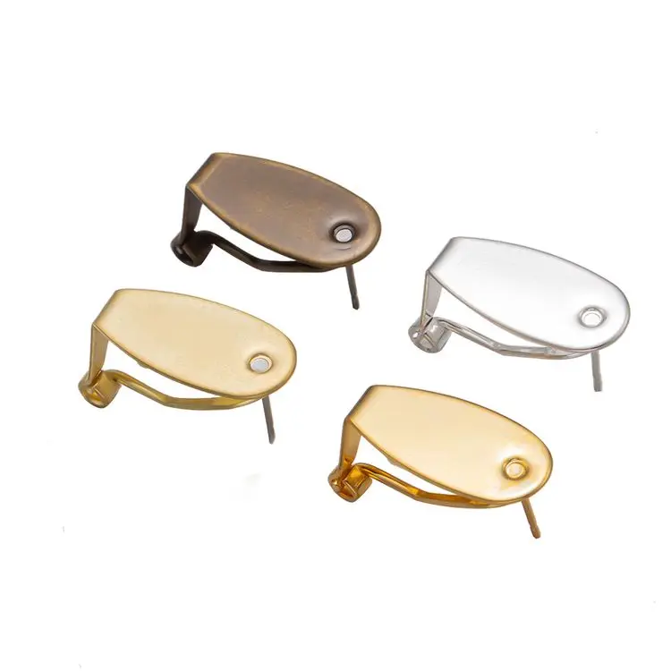 China Supplier fashion gold color metal earring clip post with pin back for jewelry findings Components Earring Post Ear Studs