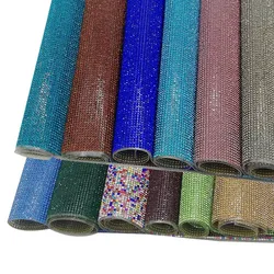 24x40cm Rhinestones crystals   net mesh trimming for dress and shoes