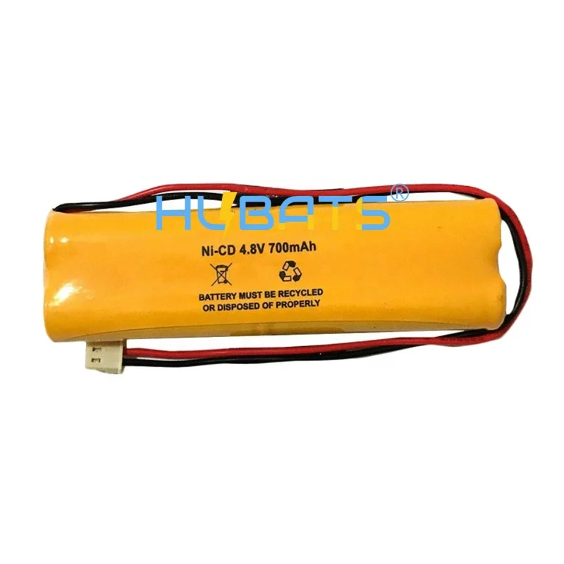 Nickel Cadmium Battery NiCd AA 700mAh 4.8V for Exit Emergency Lights Toys NiCd AA 4.8v 700mAh rechargeable Ni-CD AA battery pack