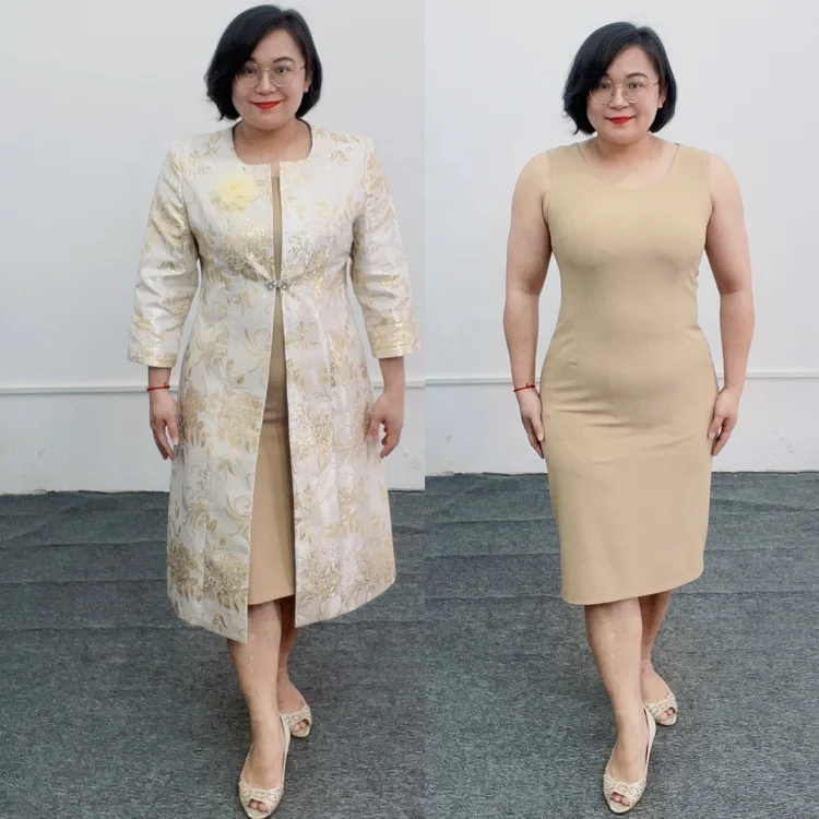 African Women Plus Size Women Church Two Pieces Set Skirt Middle aged Women Satin Elegant Dress For Fancy Event