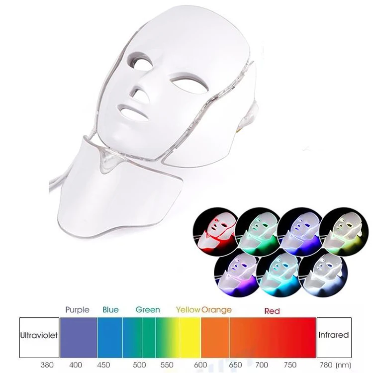 
PDT Photon Light Facial Skin Beauty Therapy 7 Colors LED Face Mask 