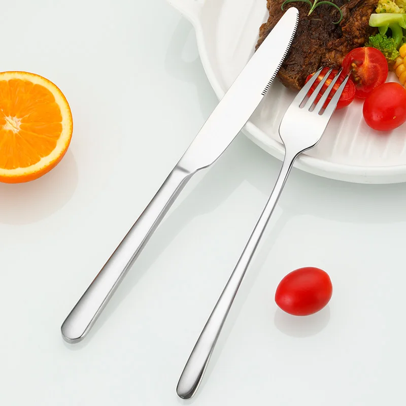 All series Stainless Steel Flatware Set Mirror Polish Silverware  Minimalist Design Cutlery Flatware Set  for Parties