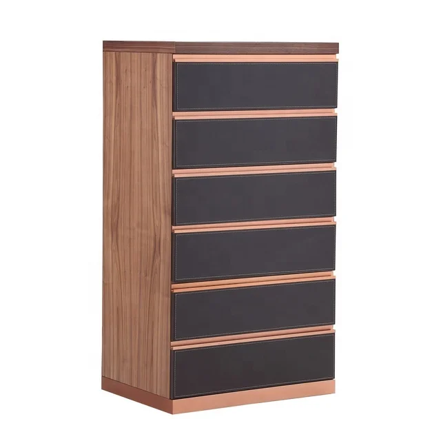 Italian Luxury Modern Style Wooden Six Layer Bucket Cabinet High Quality Design Locker Drawer Cabinet Bedroom Furniture