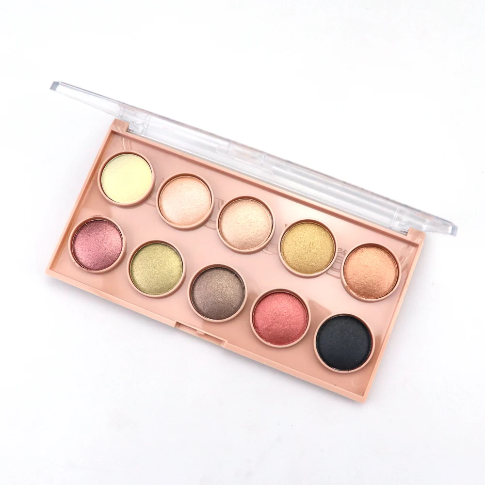 Custom 10 Colors Shiny Long Lasting High Pigment  Private Label Cruelty Free Eye Shadow make up Cosmetics