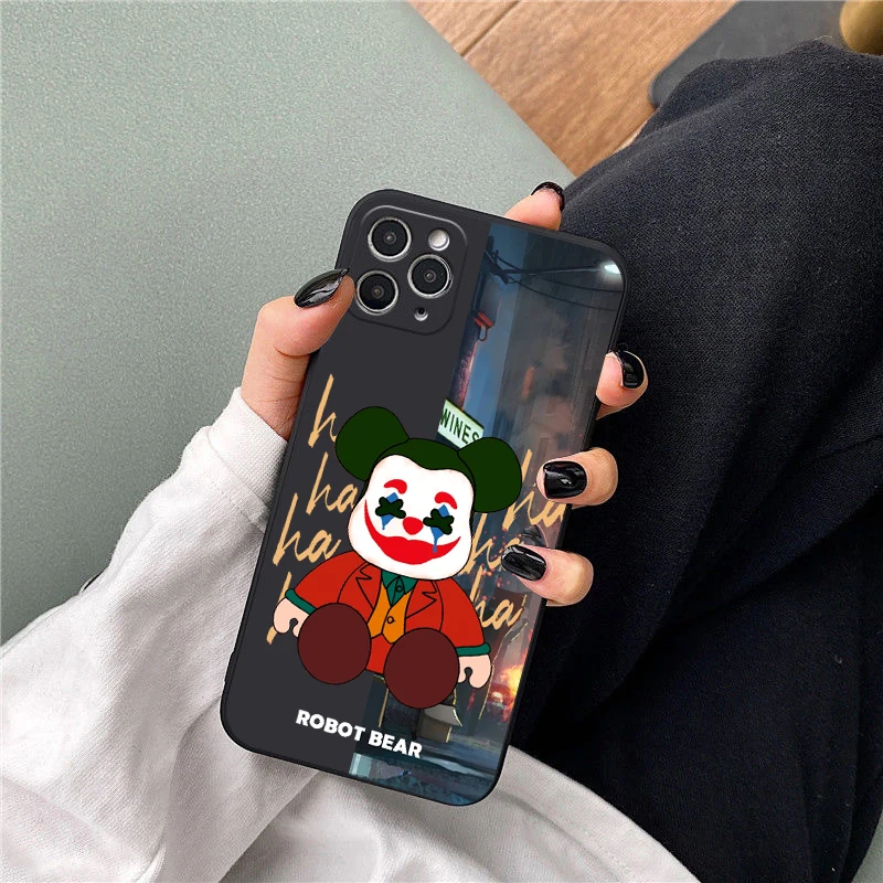 Cartoon Designs Phone Case for iPhone 14 13 Pro 12 11 Pro Xs X XR Max 8 7 SE with Cloth Silicone Cases Soft Back Cover