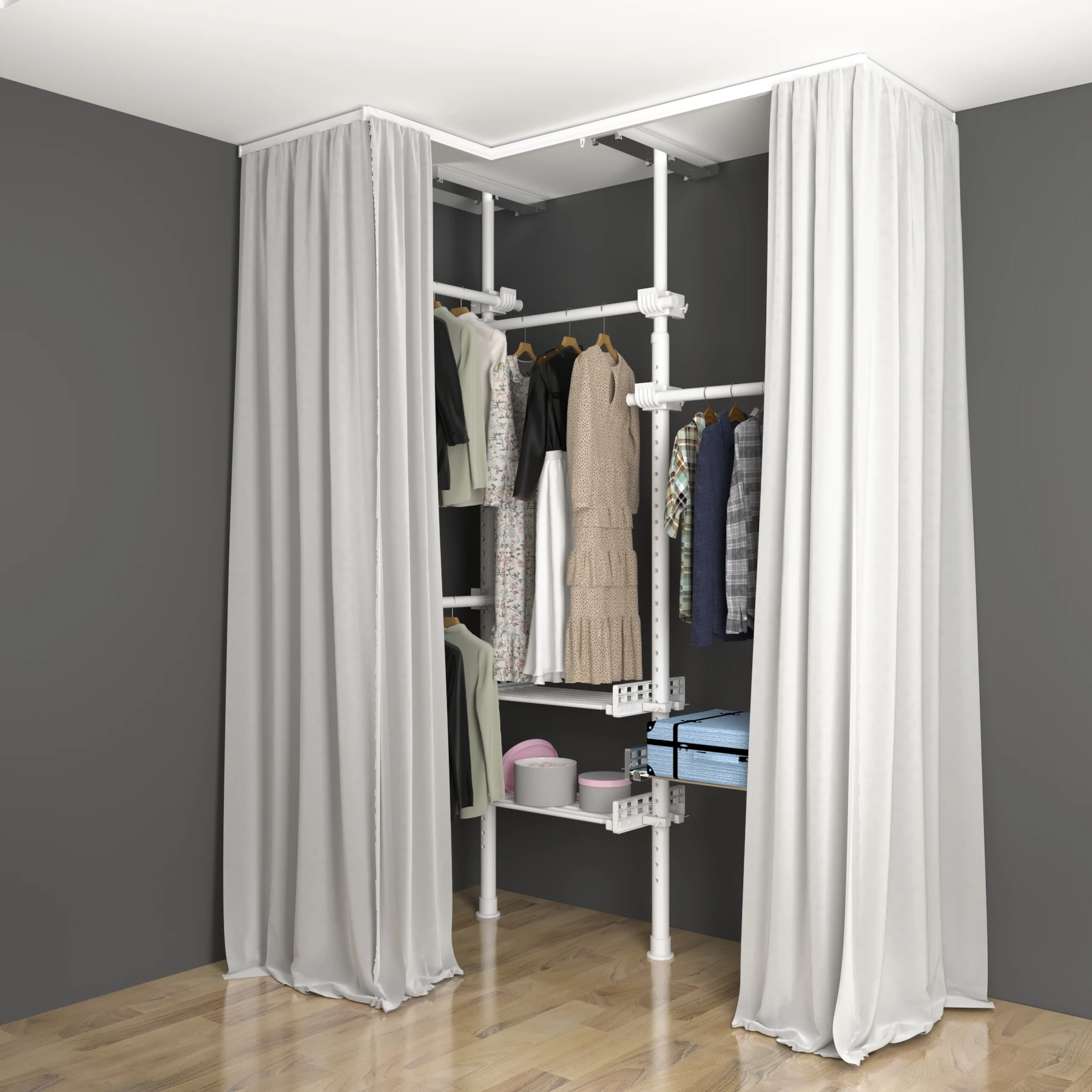Roman boom upgrade home folding closet simple design storage cabinet easy to assemble portable closet