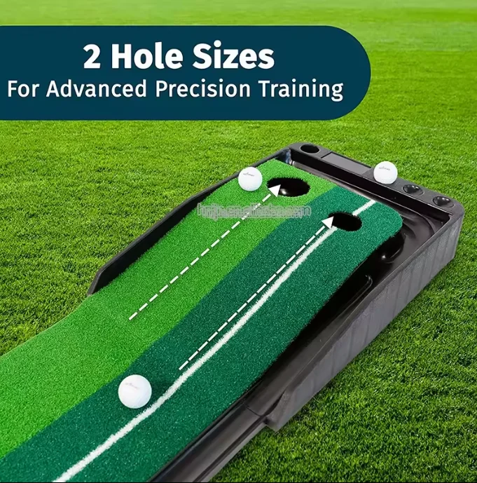 Attractive PriceCustom Indoor Golf Putting Green Portable Mat with Auto Ball Return Function Mini Golf Practice Training Aid