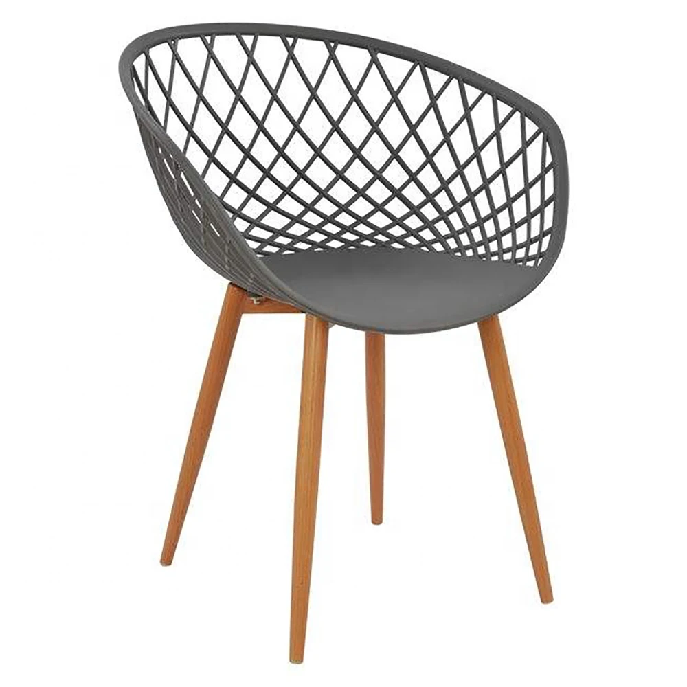 Modern Style Home Use Soft Plastic Mesh Chair With Iron Legs
