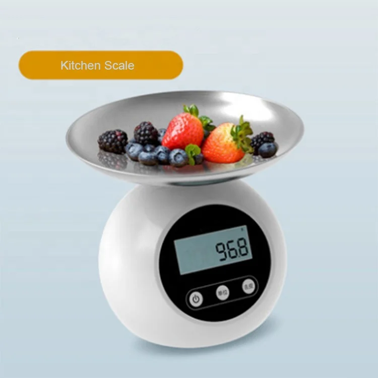 Электронные бытовые кухонные весы Smart Diet 5 кг круглые цифровые