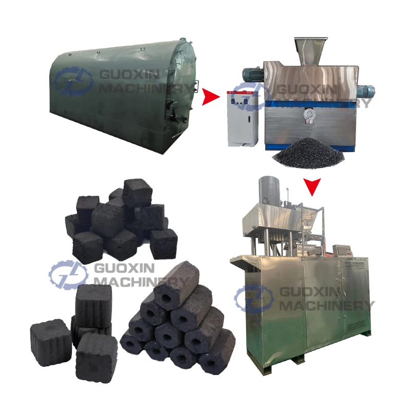 Full wood bamboo coconut shell charcoal briquette machine hookah shisha bbq charcoal making plant