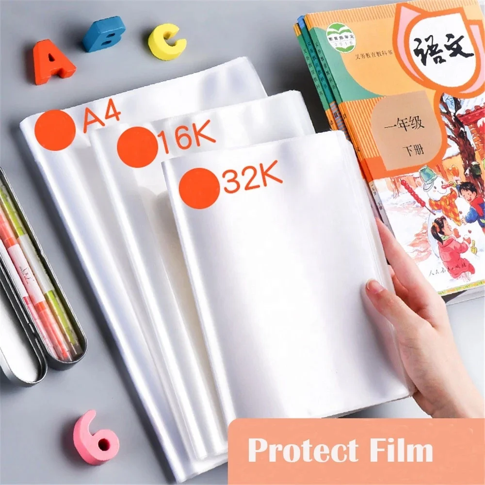 Waterproof Non-slip Book Case Self-adhesive Book Cover A4 A5 B5 Wrapping Films Notebook Covers Planner Protector