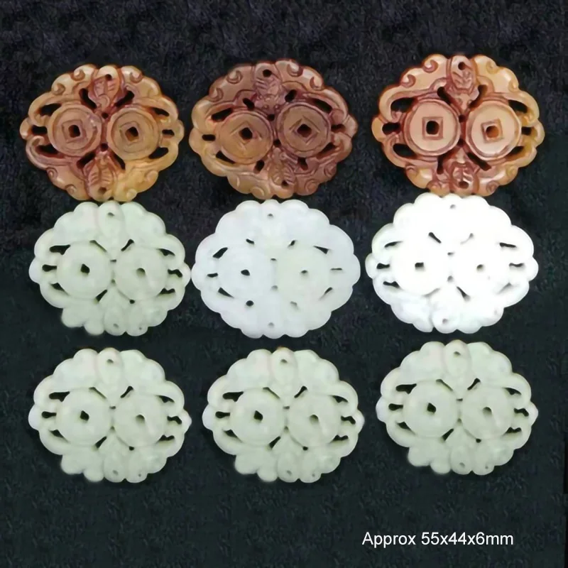 Wholesale various designs colors handcarved jade pendants stone pendants for diy jewelry necklaces making