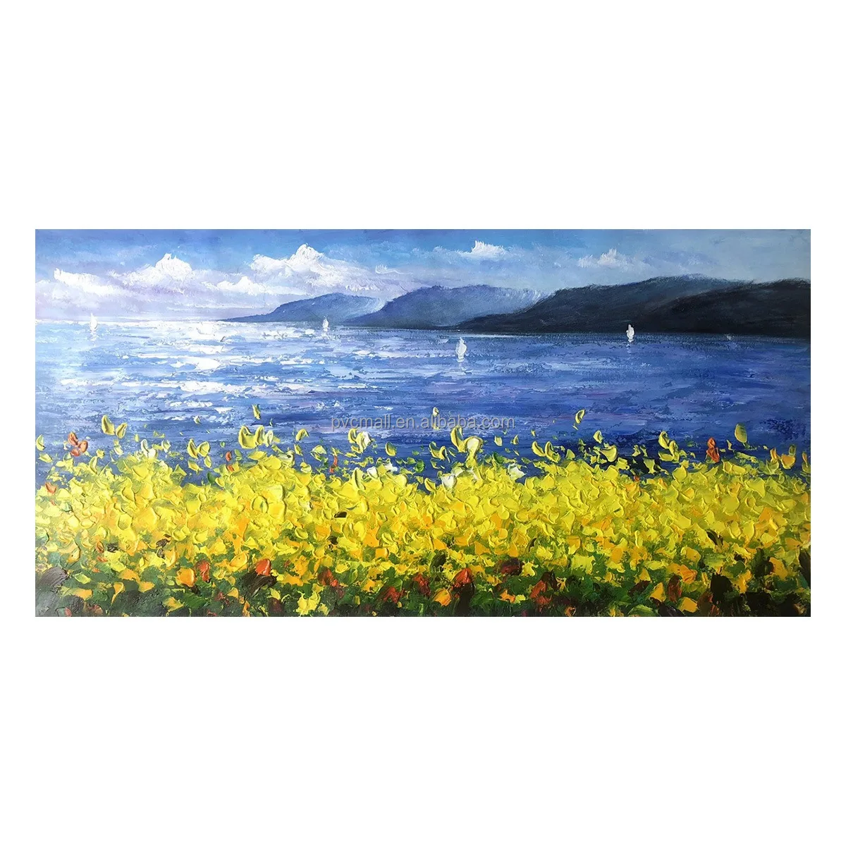 Large gallery luxury beautiful landscape paintings hand-painted large wall art handmade canvas living room abstract oil painting