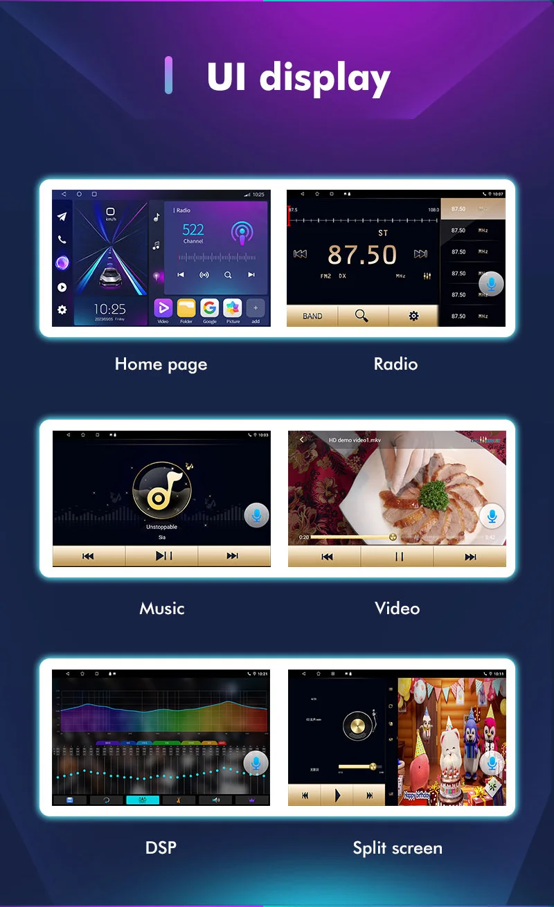 Caska Android 10 2 + 32G 5G Wifi Автомобильный радиоплеер с Carplay Auto 9/10 дюймов мультимедийный плеер