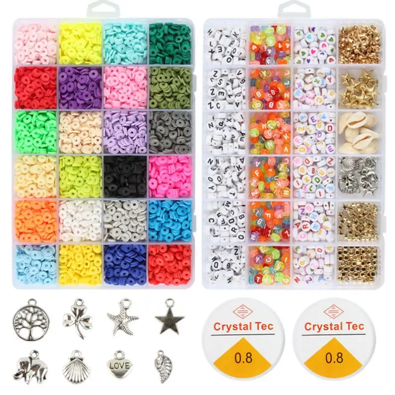 24 Grid 234 mm Glass Solid Color Rice Seed Beads Combination Set DIY Jewelry Bracelet Making Beading Material Cross Stitch Beads