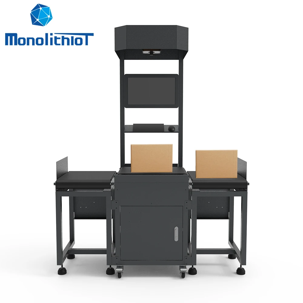MonolithIoT Logistics Express Warehouse Parcel Belt Scale Dimension Weight Scan DWS Machine