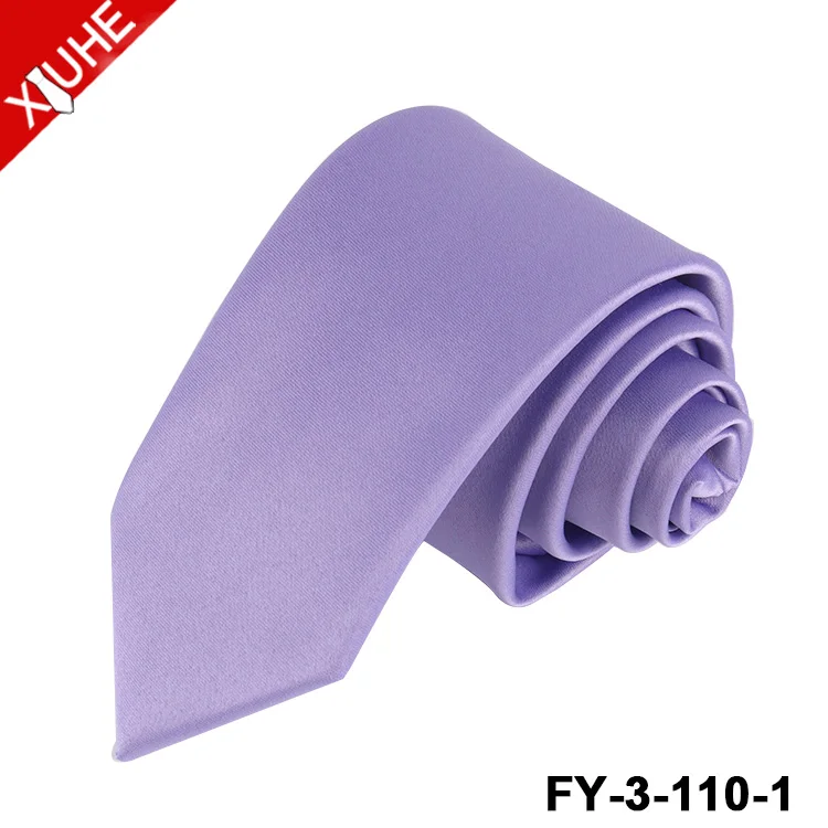 New Design 7.5cm Neck Tie Multicoloured Yellow Polyester Ties Custom Solid Color Mens Necktie