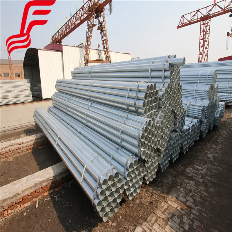 FRST! Direct Supplier GI Pipe Galvanised pipe Tube Hot Dip Galvanized Round Steel Pipe