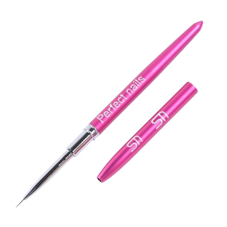 
Private Label Oem Crystal Metal Handle kolinsky Hair Custom Manicure Gel Brush ,Liner Nail Brush and 3D Acrylic Nail Art Brush 