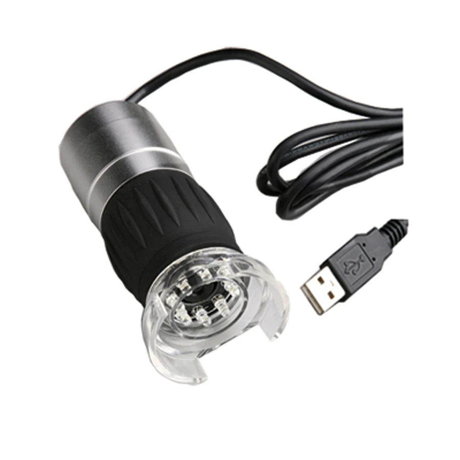 2.0MP 50X to 600X zoom 8 ring LED patent design handheld USB digital measurement microscope