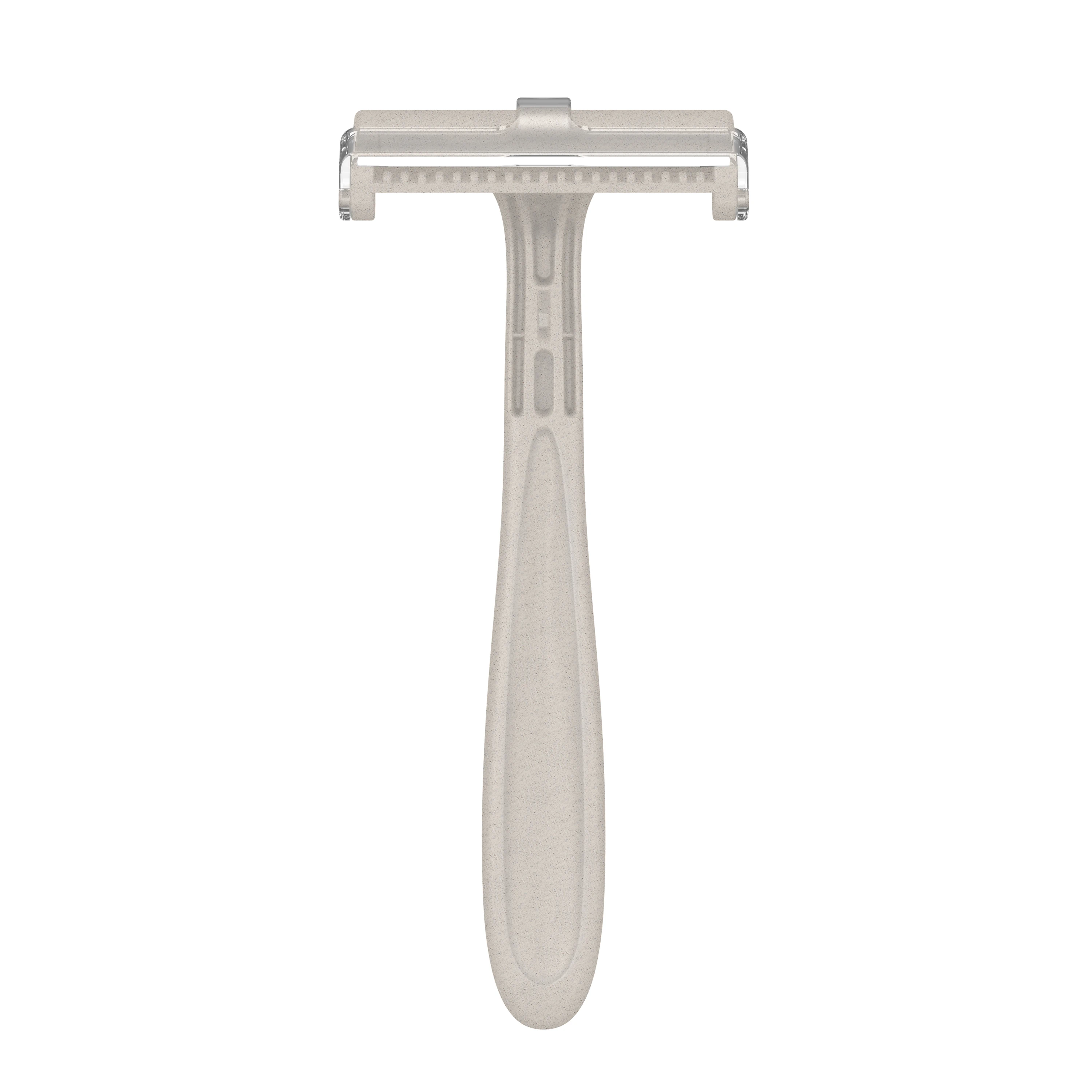 Biodegradable wheat straw razor  stainless steel single layer razor blade shaving